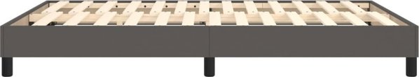 vidaXL Κρεβάτι Continental, γκρι, 140x200 εκ., επενδυμένο με συνθετικό δέρμα