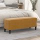 vidaXL Πάγκος σκοτεινό καφέ 100x35x41 cm με βελούδινο ύφασμα