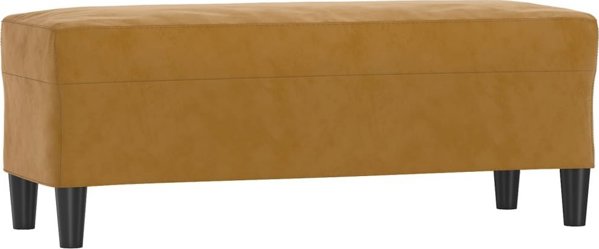 vidaXL Πάγκος σκοτεινό καφέ 100x35x41 cm με βελούδινο ύφασμα