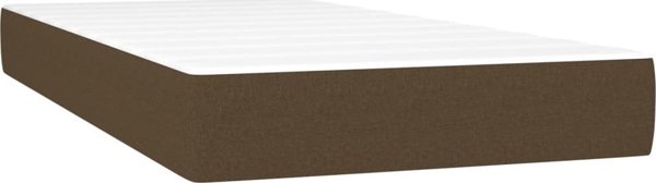 vidaXL Lozko kontynentalne z materacem, brazowe, 80x200 cm, tkanina