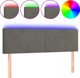 vidaXL Zaglowek do lietka me LED, cimenszary, 144x5x78/88 cm, aksamit