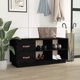 vidaXL vidaXL Szafka na buty, czarna, 100x34x45 cm, lite drewno sosnowe
