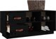 vidaXL vidaXL Szafka na buty, czarna, 100x34x45 cm, lite drewno sosnowe