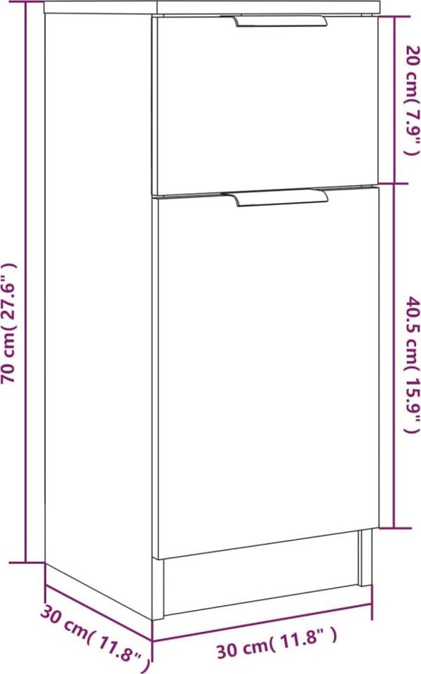 vidaXL Szakka apli 30x30x70 cm ylika mxeidomenhs proelefshs
