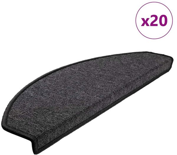 vidaXL Maty na schody 20 szt. Antracyt 65x24x4 cm