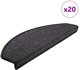 vidaXL Maty na schody 20 szt. Antracyt 65x24x4 cm