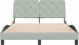 vidaXL Rama κρεβατιού με κεφαλάρι, ανοιχτό γκρι, 120x200 cm, βελούδινη