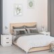 vidaXL Szafki nocne, 2 szt., biale, 40x34x45 cm, lite drewno sosnowe