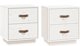 vidaXL Szafki nocne, 2 szt., biale, 40x34x45 cm, lite drewno sosnowe