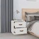 vidaXL Szafki nocne, 2 szt., biale, 40x34x45 cm, lite drewno sosnowe