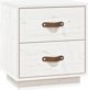 vidaXL Szafki nocne, 2 szt., biale, 40x34x45 cm, lite drewno sosnowe