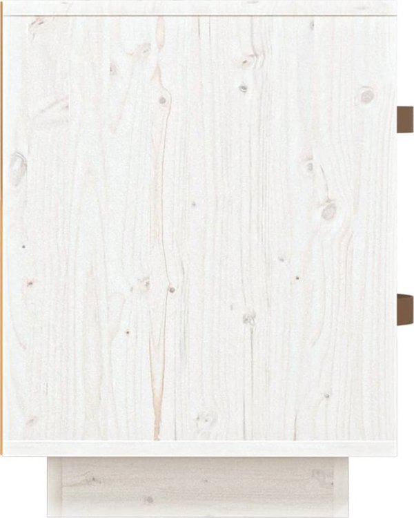 vidaXL Szafki nocne, 2 szt., biale, 40x34x45 cm, lite drewno sosnowe