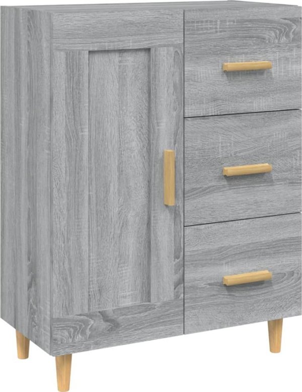 vidaXL Κονσόλα, γκρι δρυς σονόμα, 69,5x34x90 cm, υλικό ξυλοποιίας