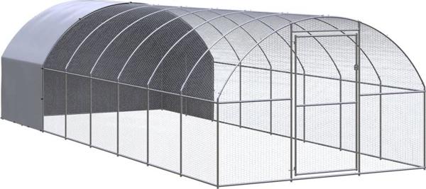 vidaXL Klatka zewnetrzna dla kurczat, 3x8x2 m, stal galwanizowana