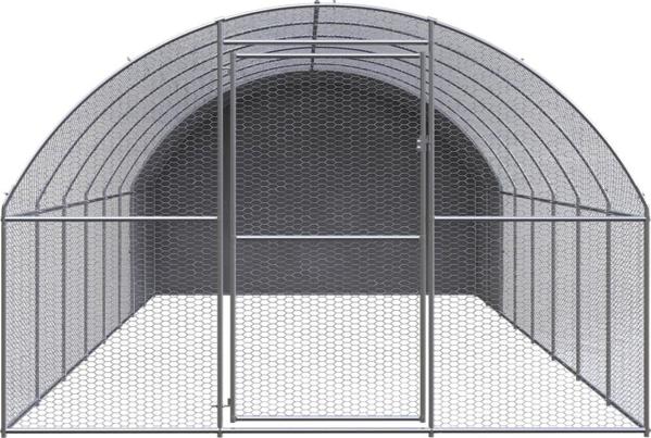 vidaXL Klatka zewnetrzna dla kurczat, 3x8x2 m, stal galwanizowana