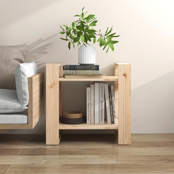 vidaXL Ράφι βιβλίων/διαχωριστικό, 60x35x57 εκ., συμπαγές πεύκο
