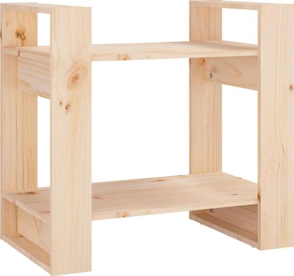 vidaXL Ράφι βιβλίων/διαχωριστικό, 60x35x57 εκ., συμπαγές πεύκο