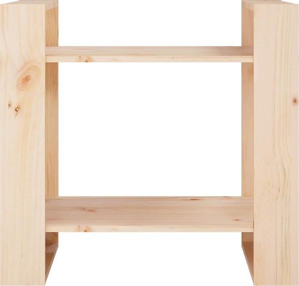 vidaXL Ράφι βιβλίων/διαχωριστικό, 60x35x57 εκ., συμπαγές πεύκο
