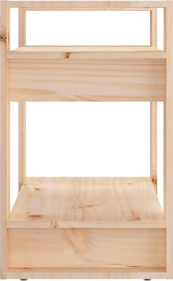 vidaXL Ράφι βιβλίων/διαχωριστικό, 60x35x57 εκ., συμπαγές πεύκο