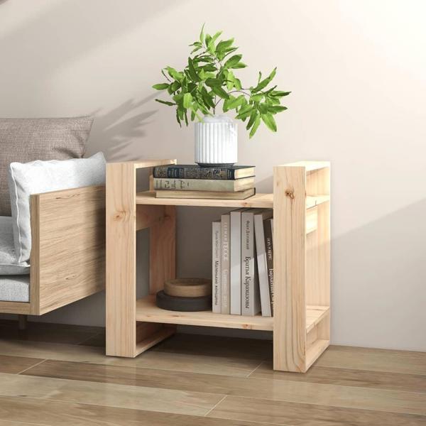 vidaXL Ράφι βιβλίων/διαχωριστικό, 60x35x57 εκ., συμπαγές πεύκο