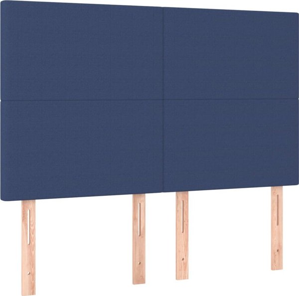 vidaXL Κεφαλάρια κρεβατιού, 4 τεμάχια, μπλε, 72x5x78/88 cm, ύφασμα
