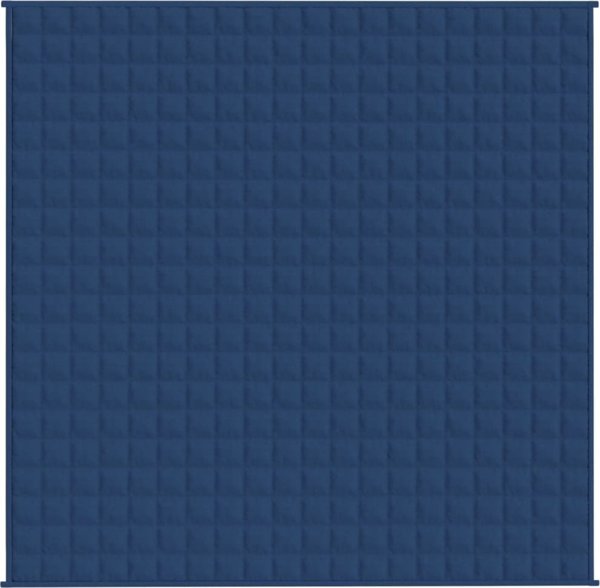 vidaXL Βαρύ Κουβέρτα, μπλε, 200x200 εκ., 9 κιλά, υφασμάτινη
