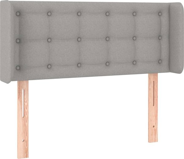 vidaXL κεφαλάρι uszak, ανοιχτό γκρι, 103x16x78/88 cm, ύφασμα