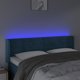vidaXL Κεφαλάρι κρεβατιού με LED, σκούρο μπλε, 147x16x78/88 cm, βελούδο