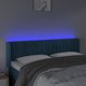 vidaXL Zaglowek do lozka z LED ciemnoniebieski 147x16x78/88 cm aksamit