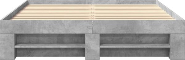 vidaXL Rama lozka, szarosc betonu, 150x200 cm, material drewnopochodny