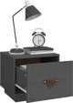 vidaXL vidaXL Szafka nocna, szara, 40x34x35 cm, lite drewno sosnowe