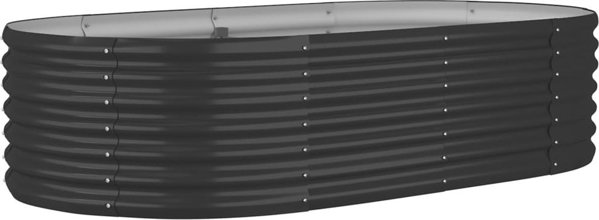 vidaXL vidaXL Donica ogrodowa, malowana proszkowo stal, 152x80x36cm, antracyt