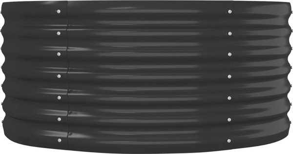 vidaXL vidaXL Donica ogrodowa, malowana proszkowo stal, 152x80x36cm, antracyt