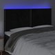 vidaXL Κεφαλάρι κρεβατιού με LED, μαύρο, 180x5x118/128 εκ, βελούδο