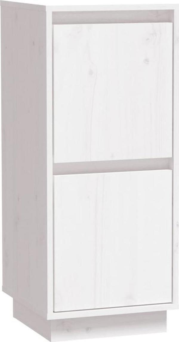 vidaXL Ντουλάπι, λευκό, 31,5 x 34 x 75 εκ, συμπαγές πεύκο