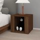 vidaXL Κομοδίνο σε χρώμα καφέ δρυς, 41x40x36 εκ., κατασκευασμένο από ξυλώδες υλικό