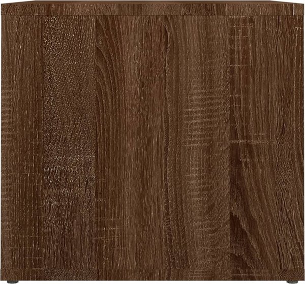 vidaXL Κομοδίνο σε χρώμα καφέ δρυς, 41x40x36 εκ., κατασκευασμένο από ξυλώδες υλικό
