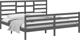 vidaXL Κορνίζα Κρεβατιού, γκρι, μασίφ ξύλο, 200 x 200 cm