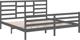 vidaXL Κορνίζα Κρεβατιού, γκρι, μασίφ ξύλο, 200 x 200 cm