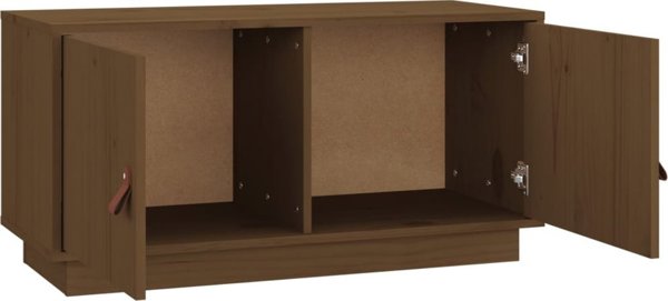 vidaXL Szafka pod TV miodowy braz 80x34x40 cm lite drewno sosnowe