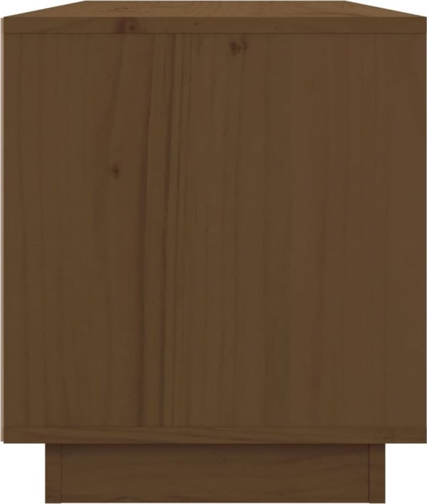 vidaXL Szafka pod TV miodowy braz 80x34x40 cm lite drewno sosnowe
