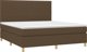 vidaXL Κρεβάτι Continental με στρώμα, καφέ, 160x200 εκ., ύφασμα