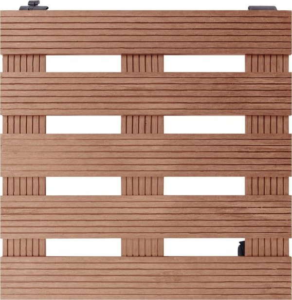 vidaXL Stojaki na kolkach pod donice, 4 szt., braz, 30x30x7,5 cm, WPC
