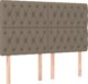 vidaXL Zaglowek do lotka z LED, taupe, 160x7x118/128 cm, ypogeio