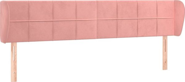 vidaXL Zaglowek uszak, ροζ, 183x23x78/88 cm, βελούδο