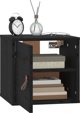 vidaXL Σετ 2 επιτοιχίες ντουλάπες, μαύρες, 31,5x30x30 εκ, κατασκευασμένες από ξύλο πεύκου