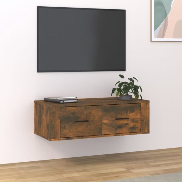 vidaXL Επιτοίχιο ντουλάπι για TV, κίτρινο δρυς