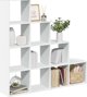 vidaXL Διαχωριστικό ράφι, 4 επίπεδα, λευκό, 131,5x29x131,5 cm