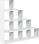 vidaXL Διαχωριστικό ράφι, 4 επίπεδα, λευκό, 131,5x29x131,5 cm