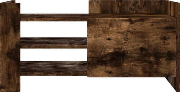 vidaXL Έπιπλο τηλεόρασης, καπνισμένη δρυς, 80x35x40 cm